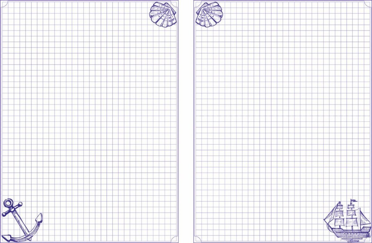 Лист в клетку с рамкой