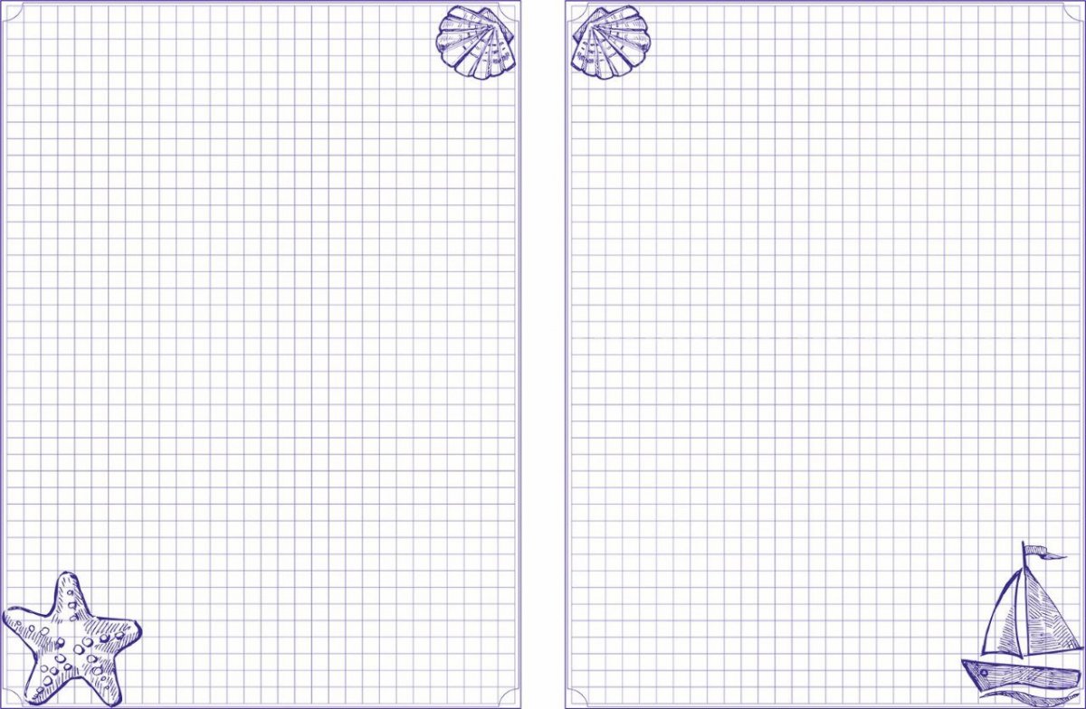 Листы для блокнота в клетку