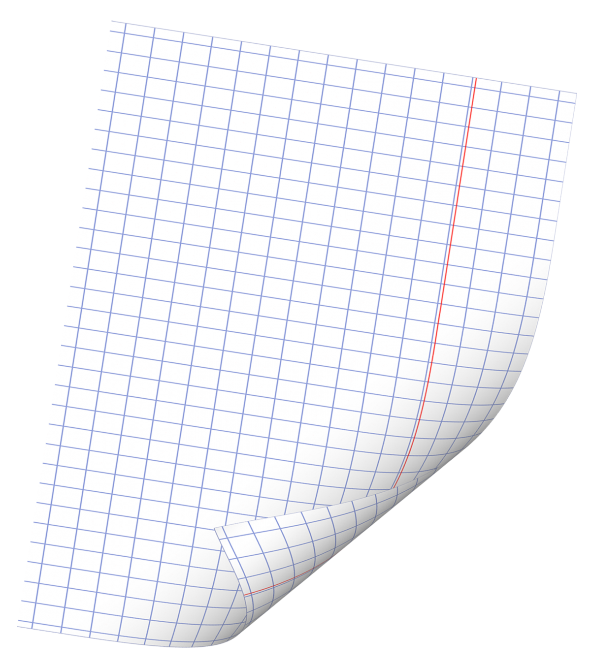 Тетрадный лист в клеточку