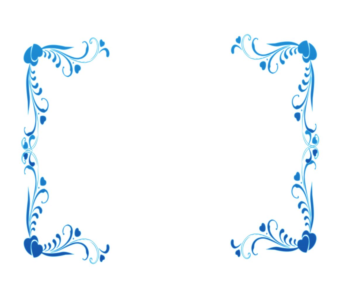 Синяя рамка на прозрачном фоне