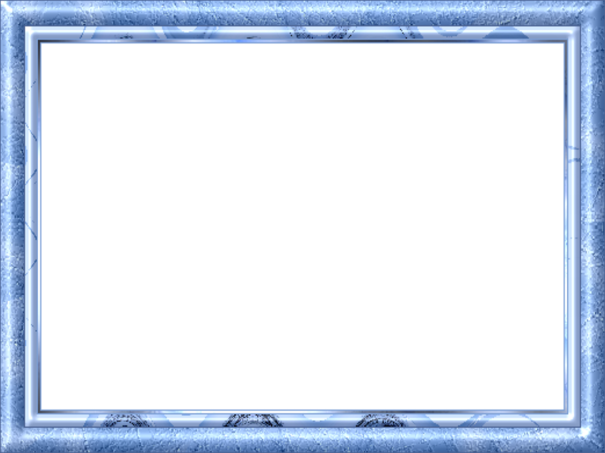 Синяя рамка на прозрачном фоне