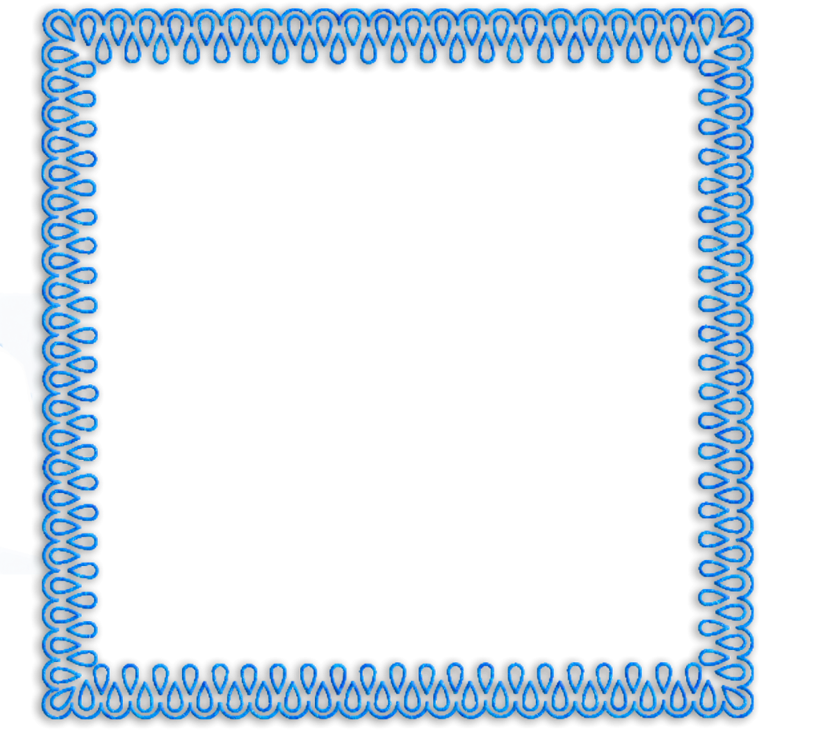Синяя рамка на прозрачном фоне
