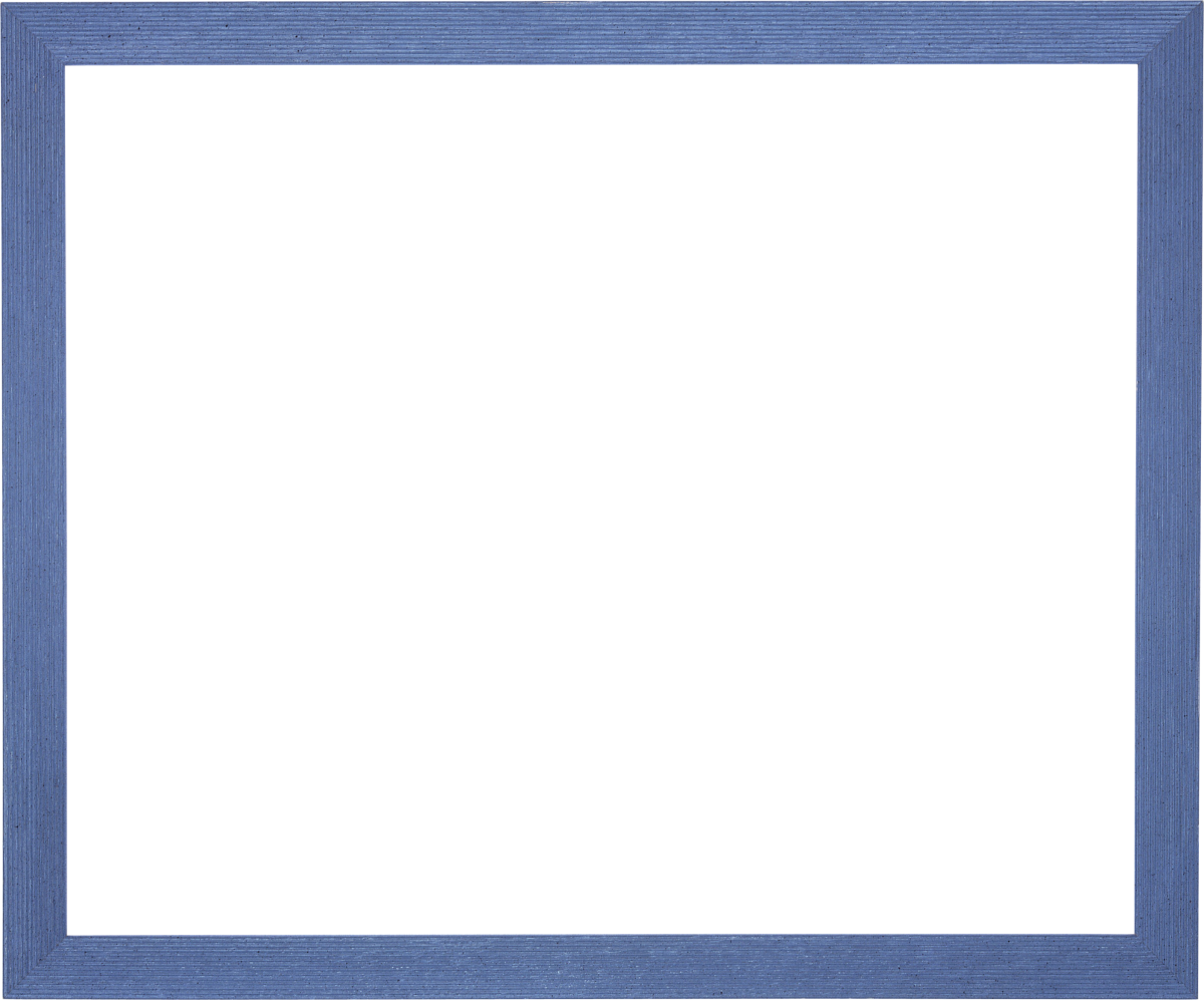 Рамка из голубых цветов на прозрачном фоне