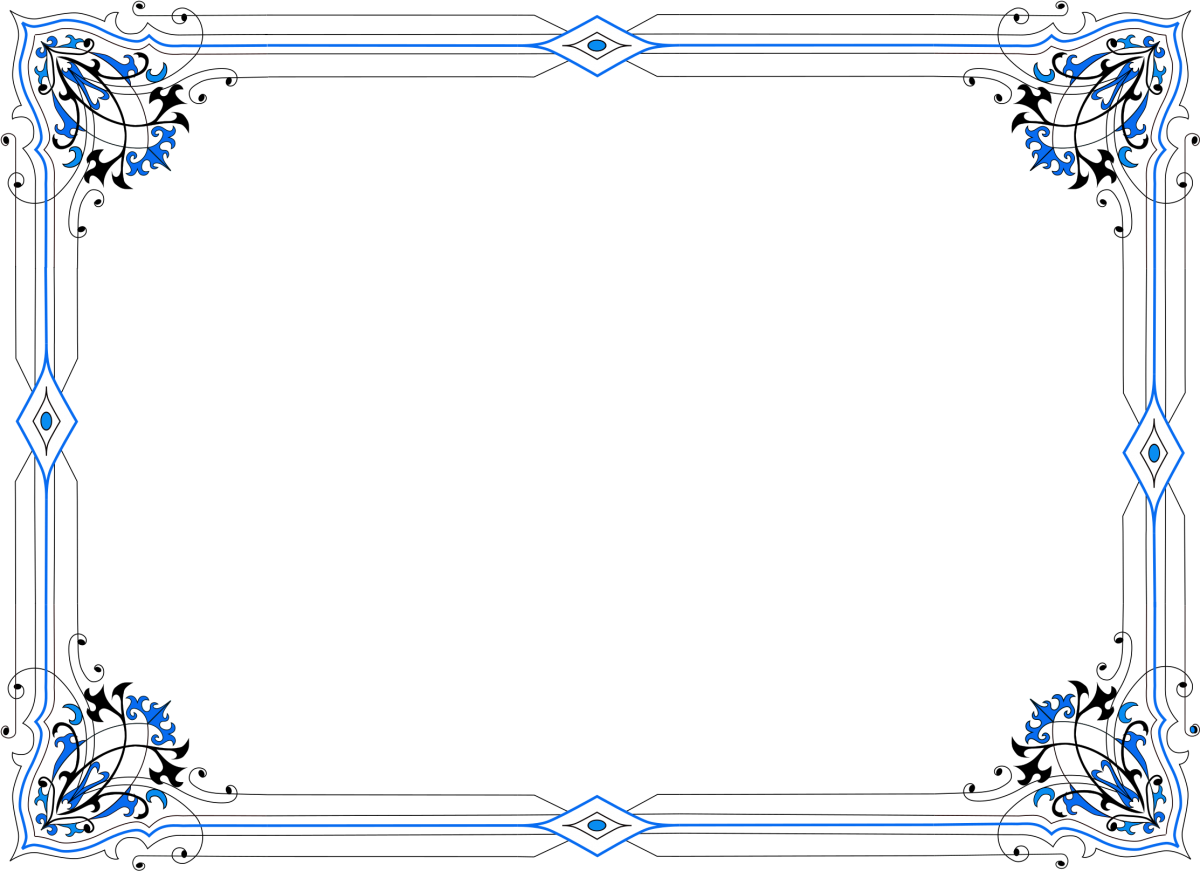 Синяя рамочка для текста