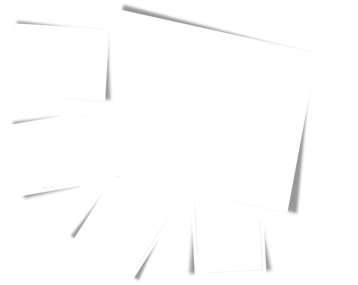 Белая рамка для фотошопа на прозрачном фоне