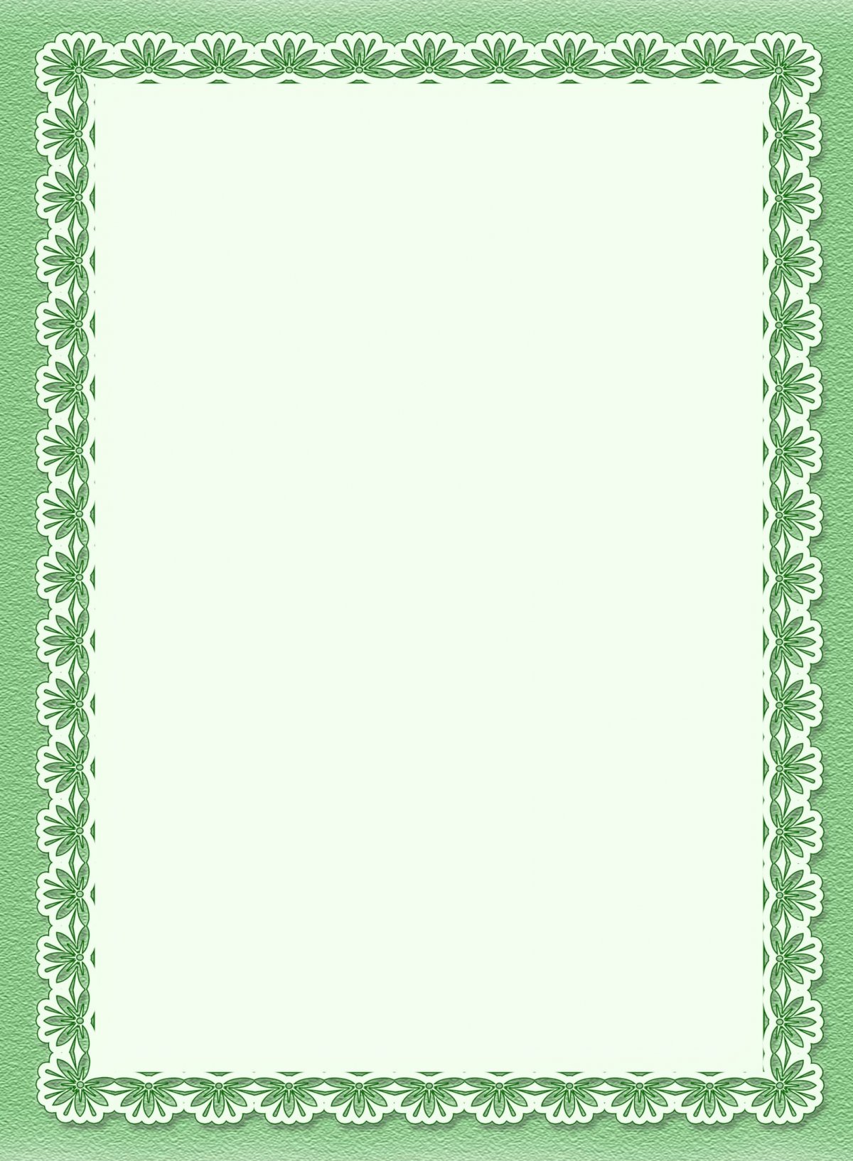 Салатовая рамка с цветами