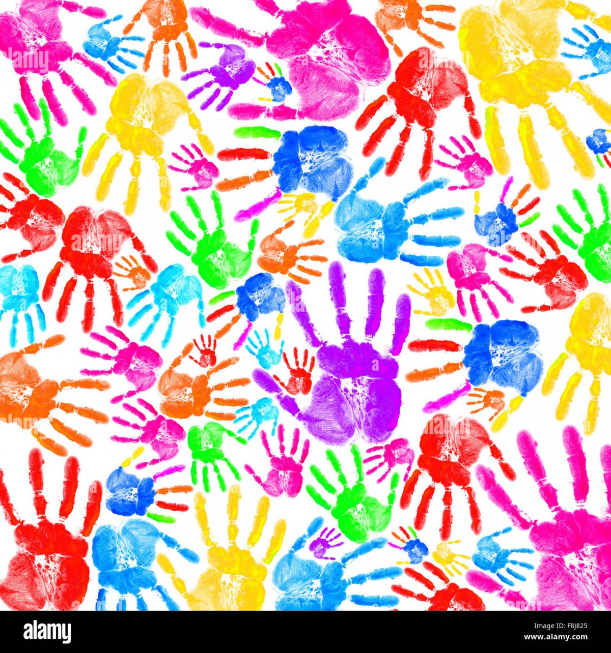 Цветные Отпечатки рук