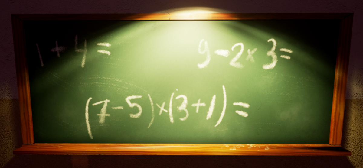 Фон классная доска с примерами