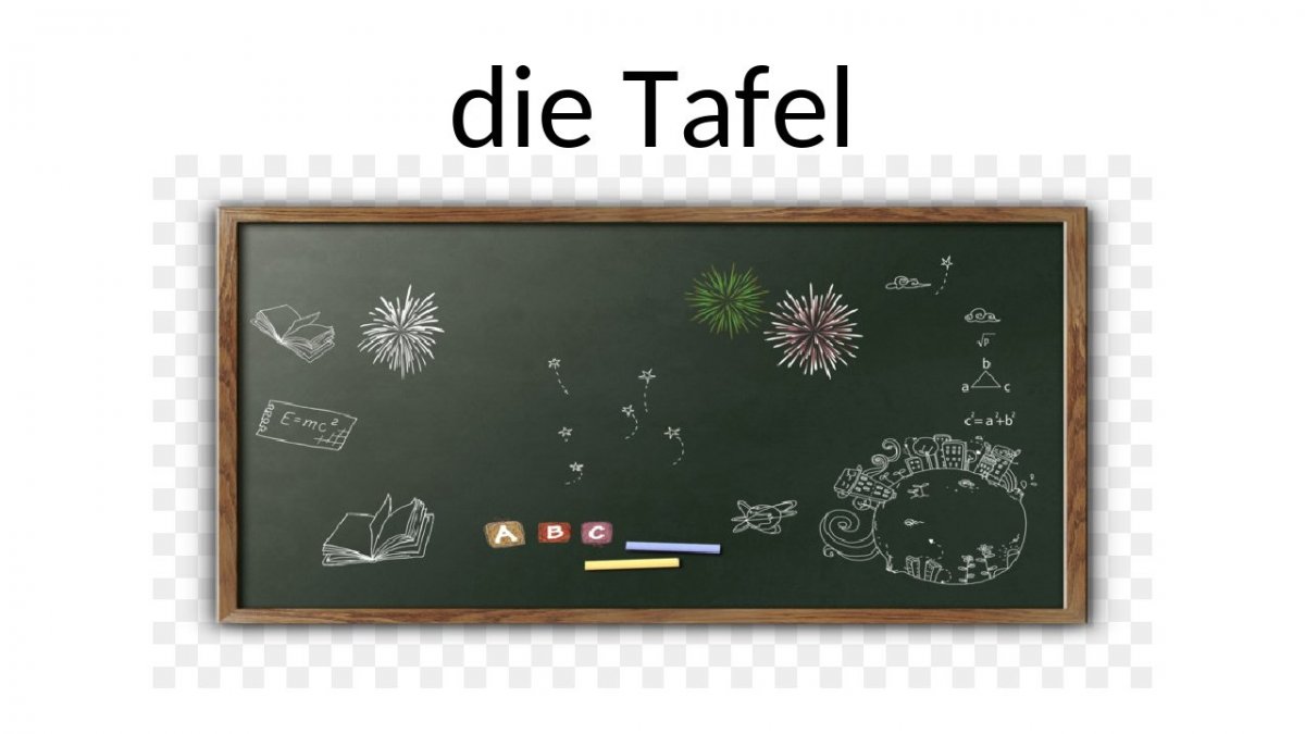 Школьная доска с мелками