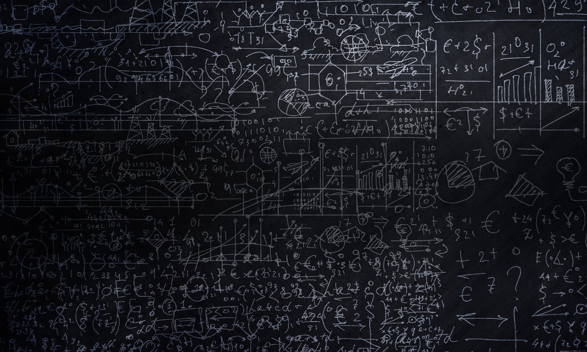 Грифельная доска с формулами
