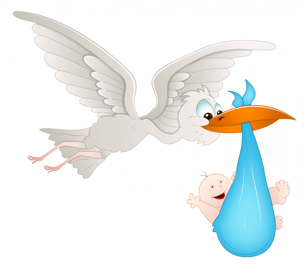 Аист с малышом