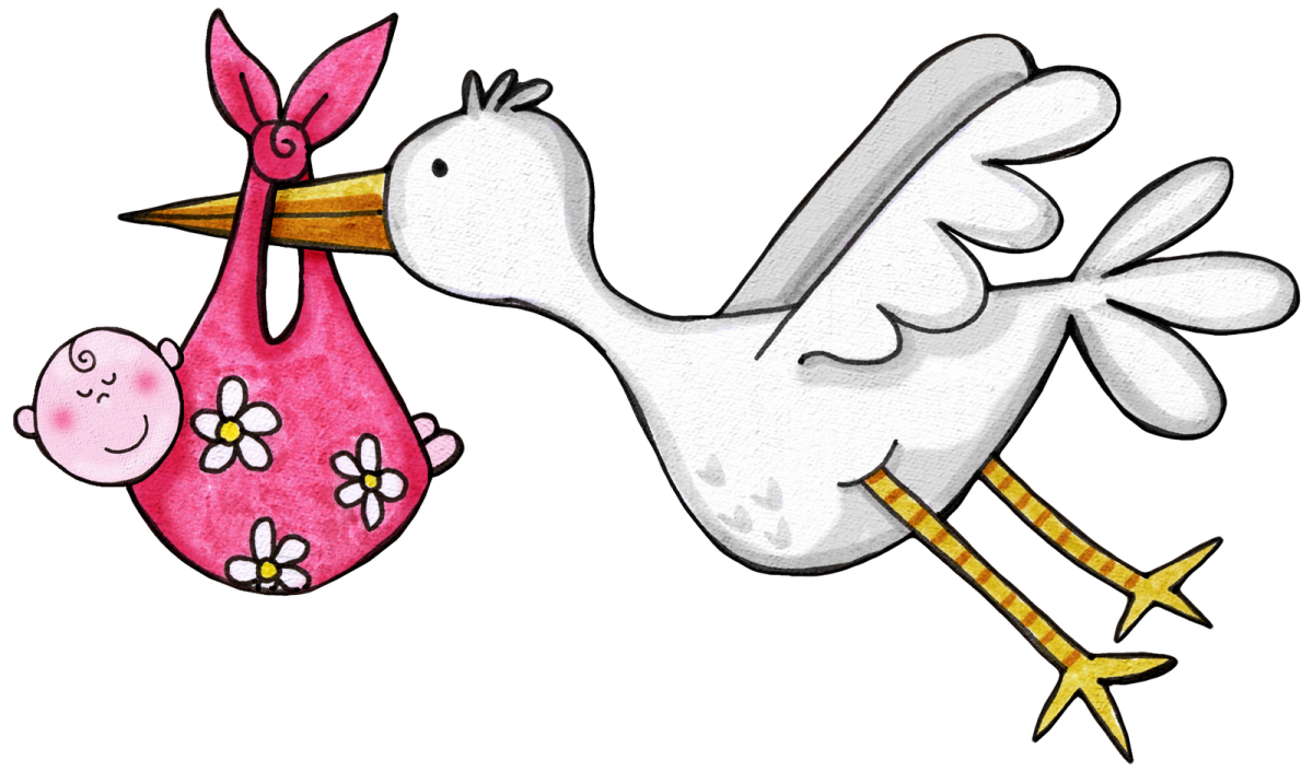 Аист с ребенком