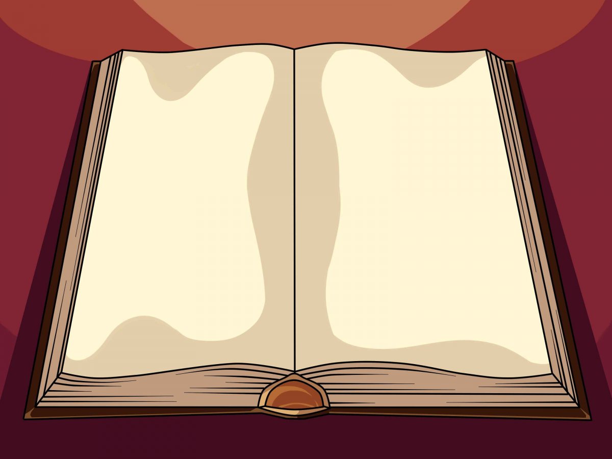 Рисунок развернутой книги