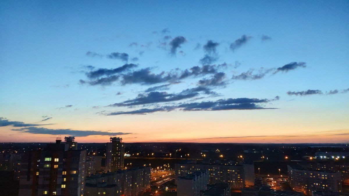 Панорама города вид из окна