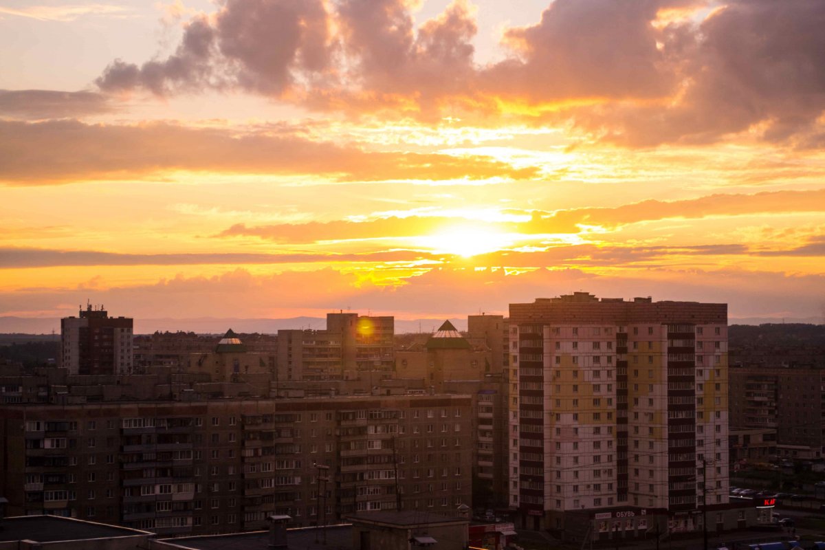 Закат в Магнитогорске