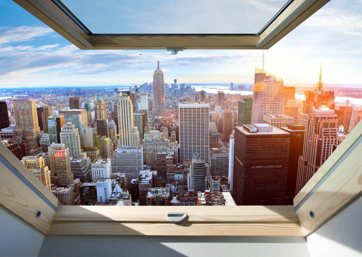 Вид из окна на город