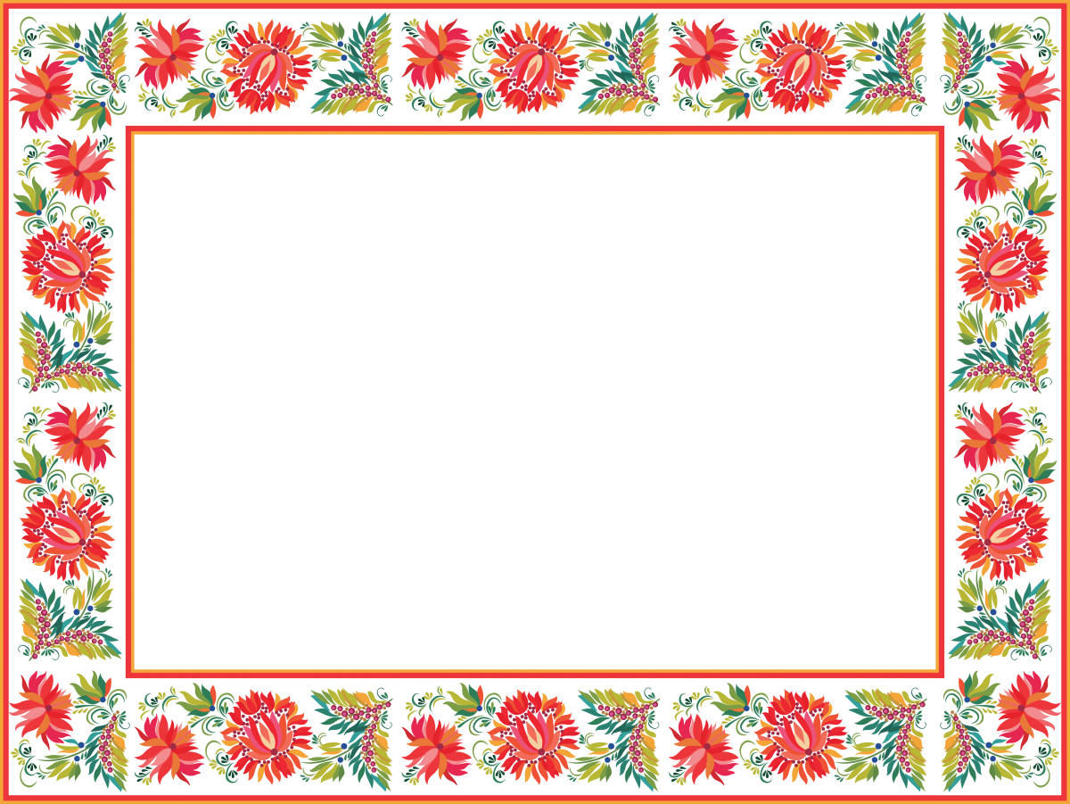 Рамка народный орнамент