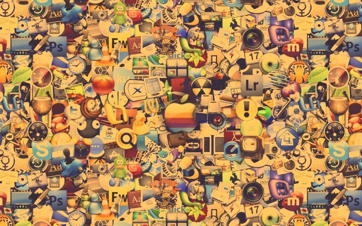 Фон много предметов