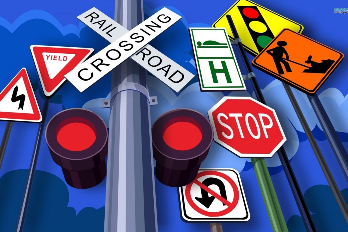 Дорожные знаки фон