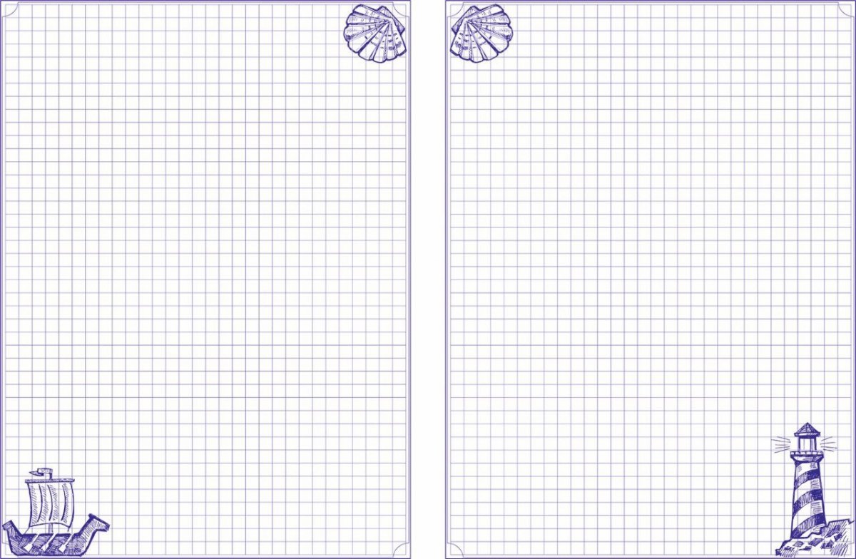 Красивый лист в клетку