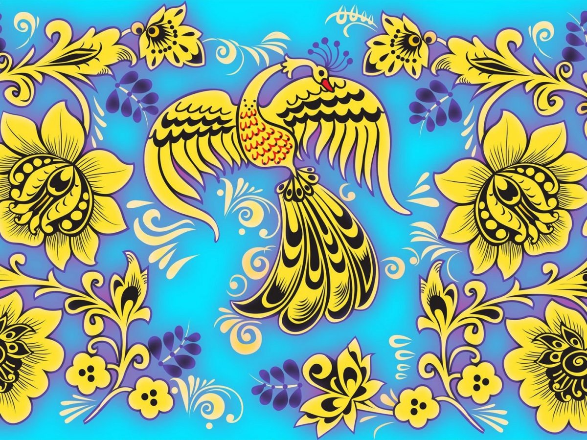 Жар птица Золотая Хохлома