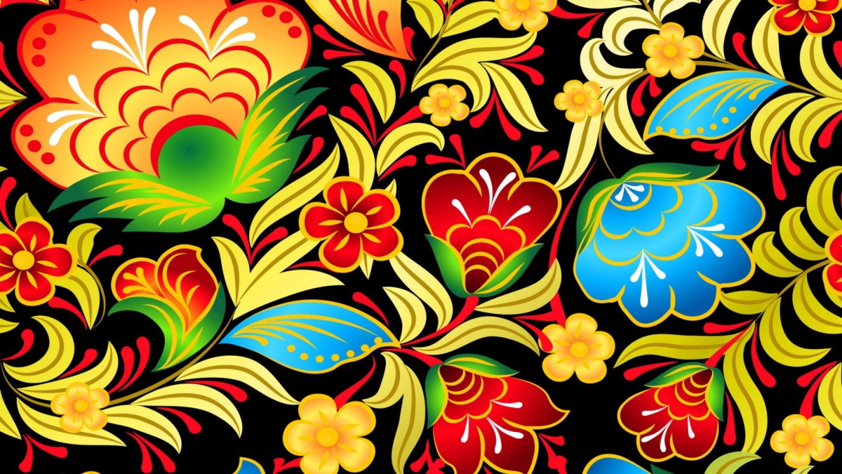 Роспись Хохлома паттерн