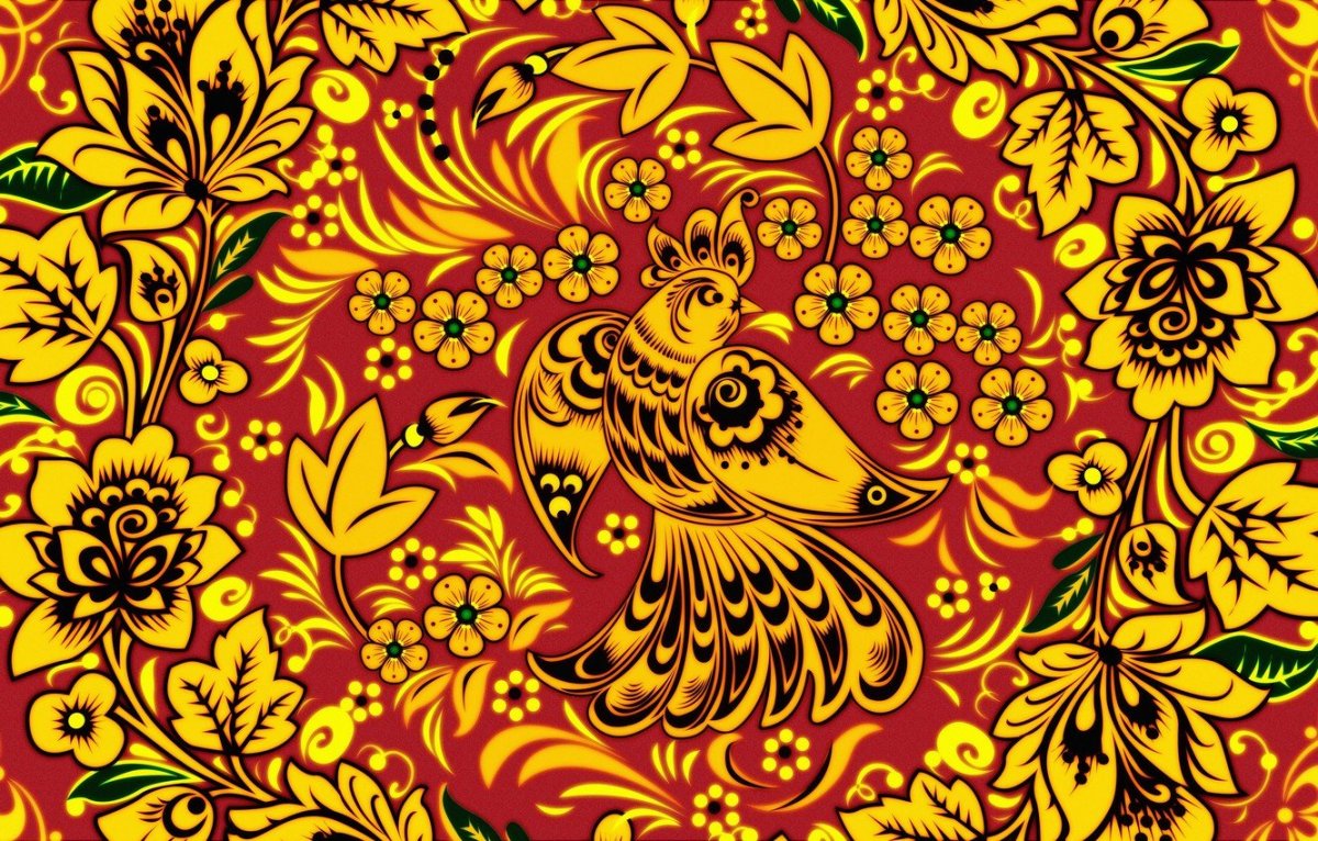 Хохлома роспись под фон