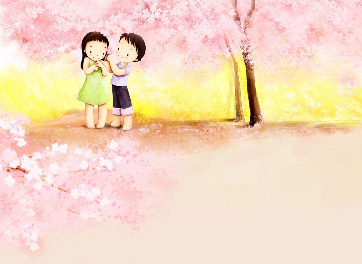 Фон мальчик и девочка