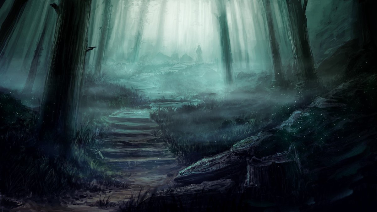 Мрачный лес фэнтези