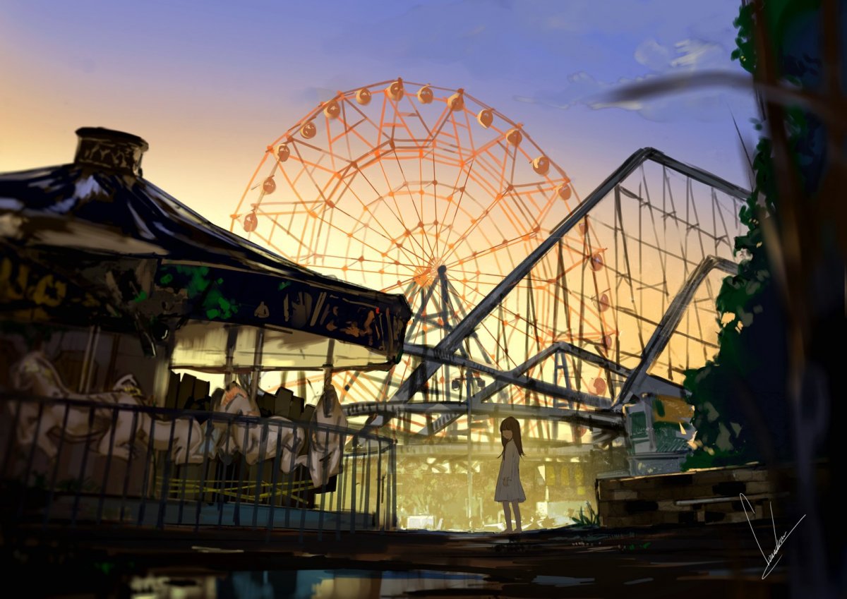 Заброшенный парк аттракционов гача лайф