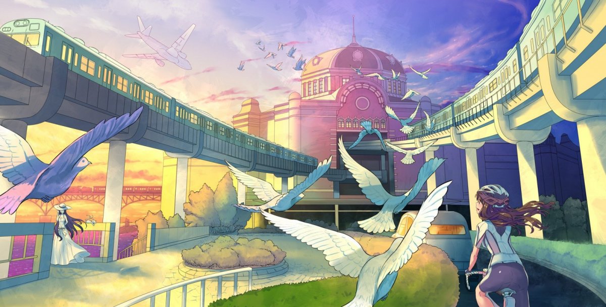 NIER Automata пейзажи