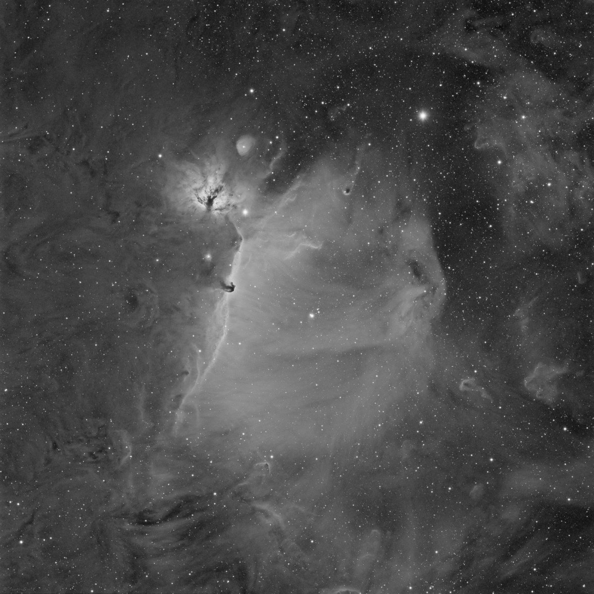 Космос черно белый