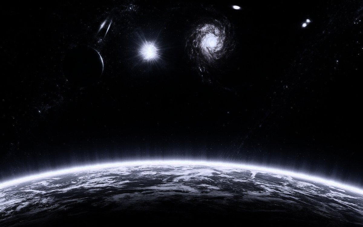 Черный фон космос