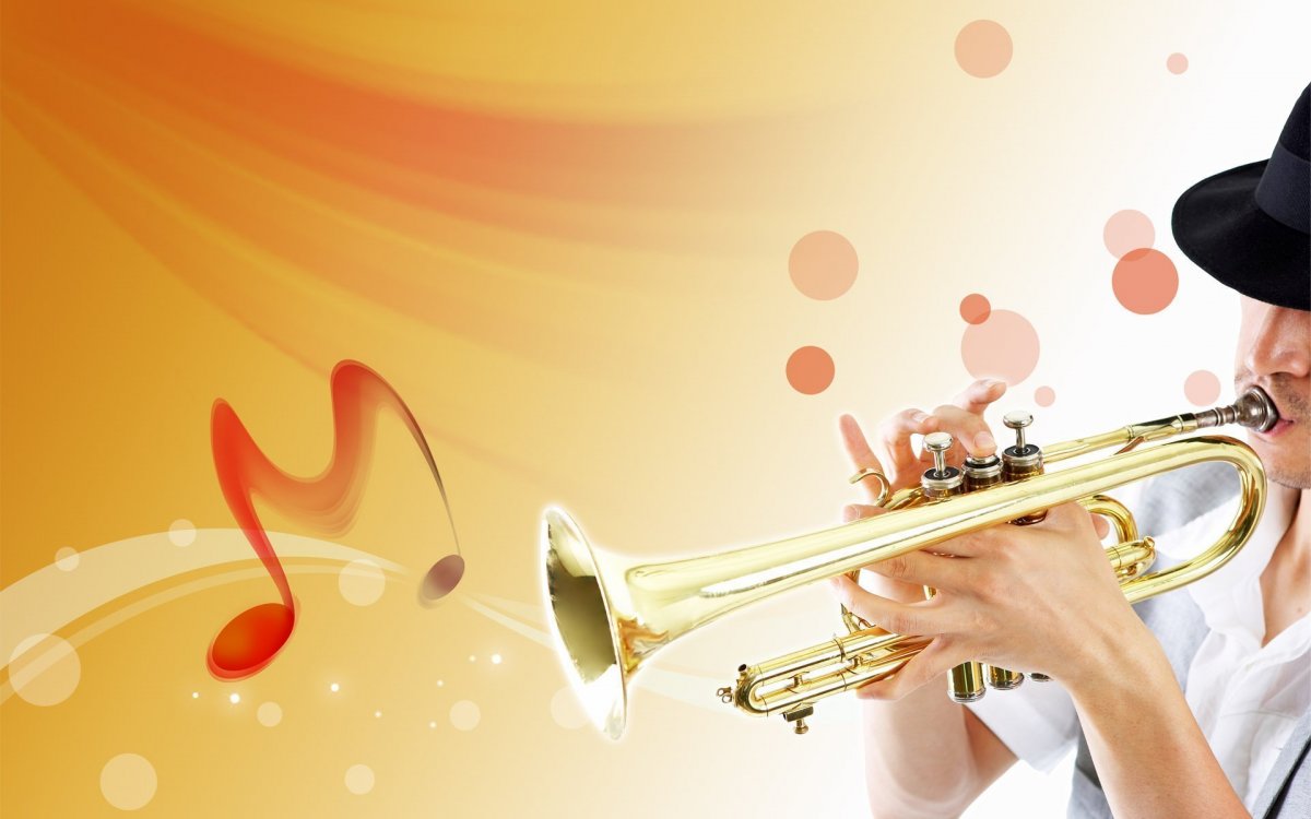 Фон с духовыми инструментами