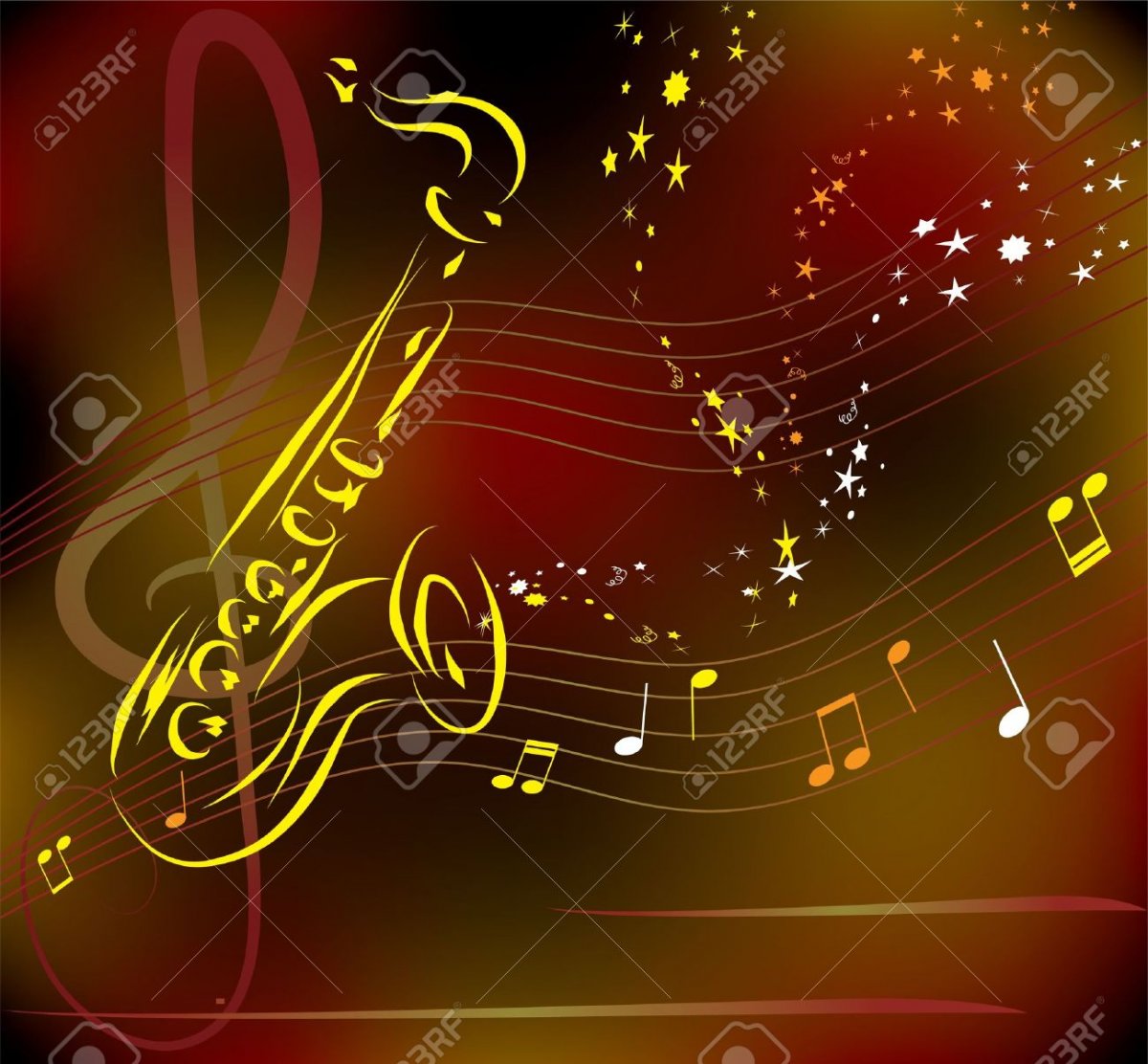 Фон абстракция саксофон