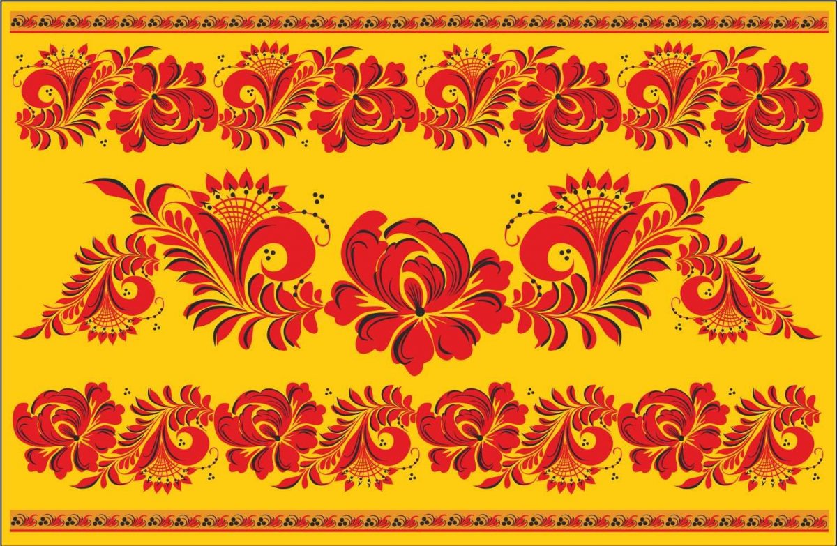 Хохломская роспись орнамент