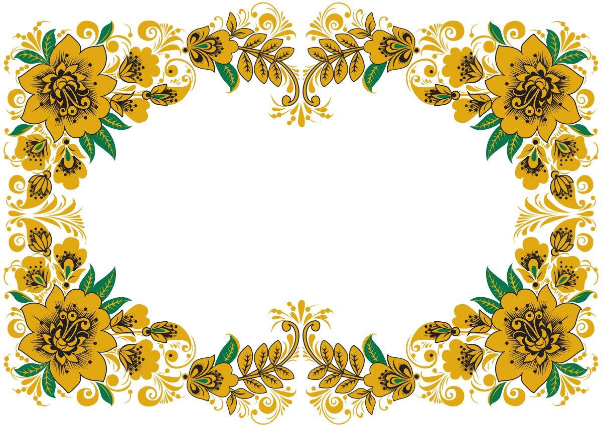 Рамка в стиле Хохлома