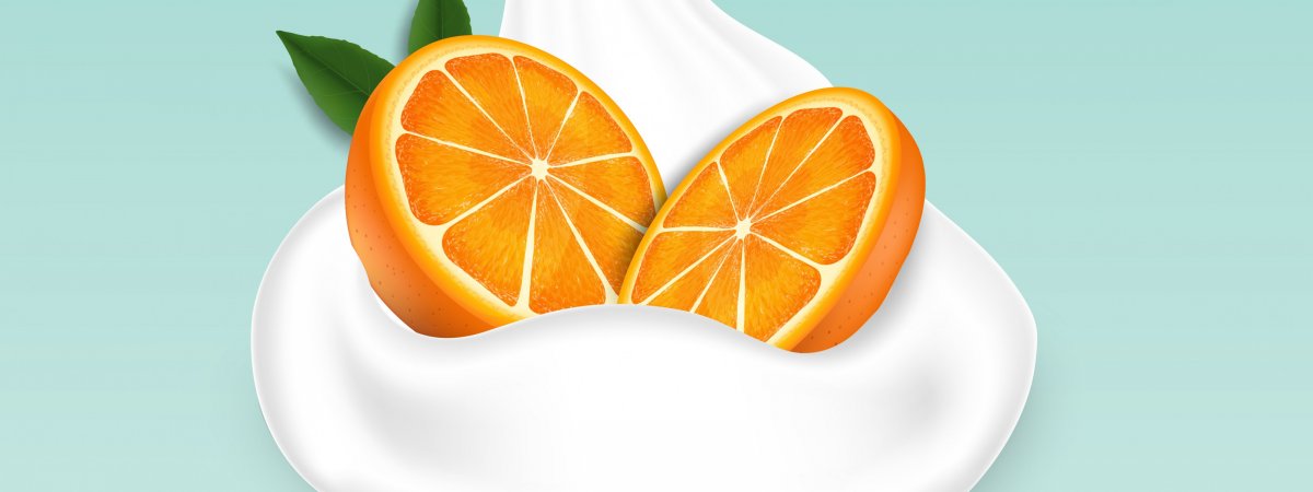 Оранжевый апельсин молоко