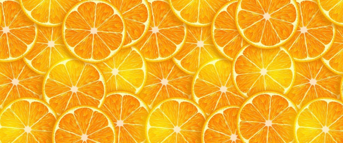 Оранжевый фон с апельсинами