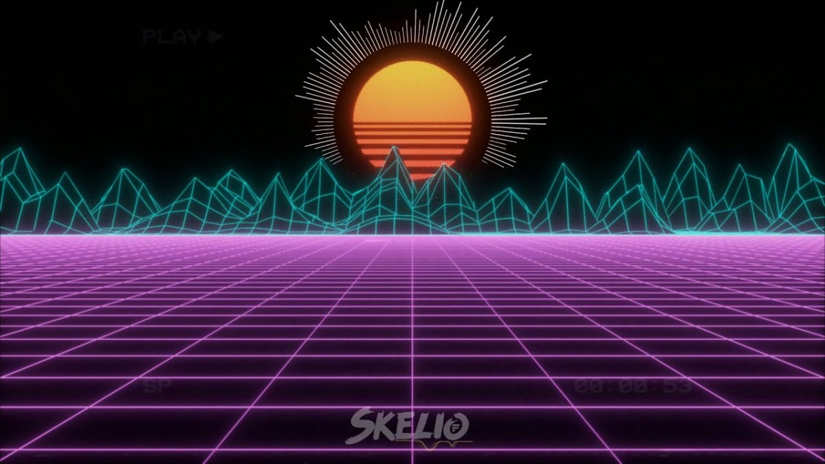 Анимированный неоновый фон