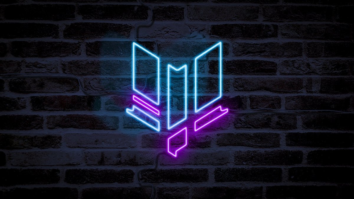 Красивый неоновый логотип