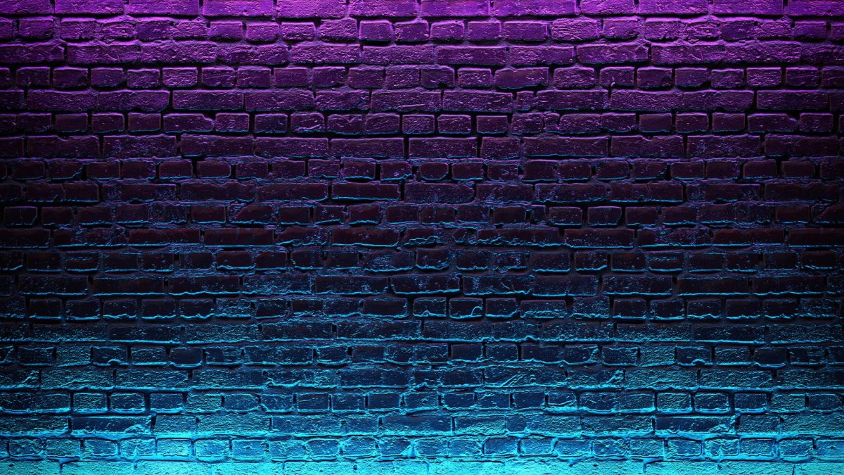 Кирпичный фон неон