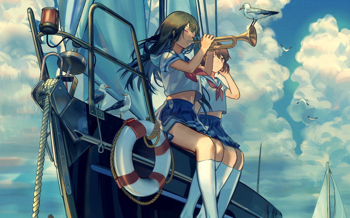 Девушки корабли аниме