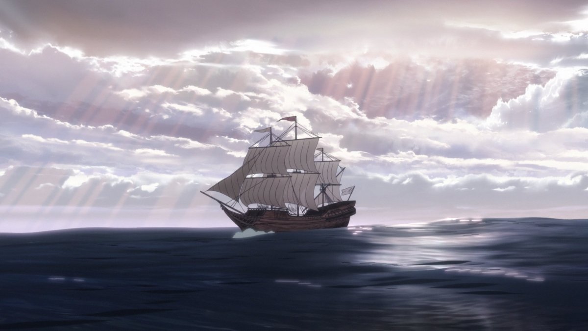 Аниме фон корабль