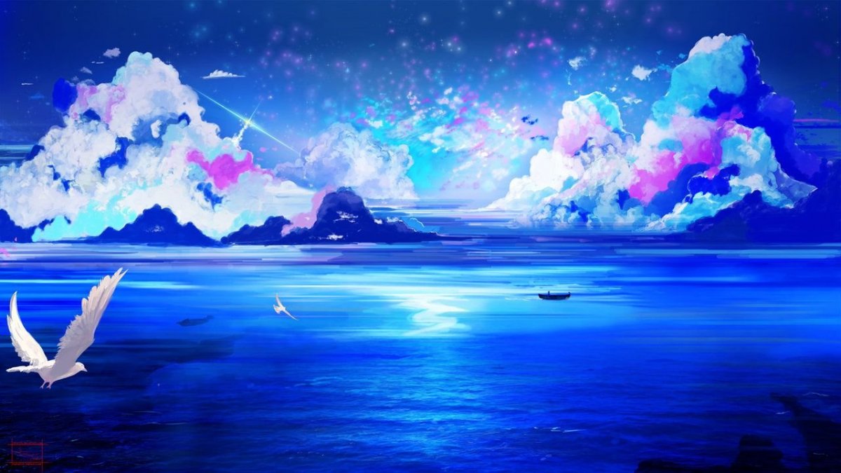 Море природа аниме