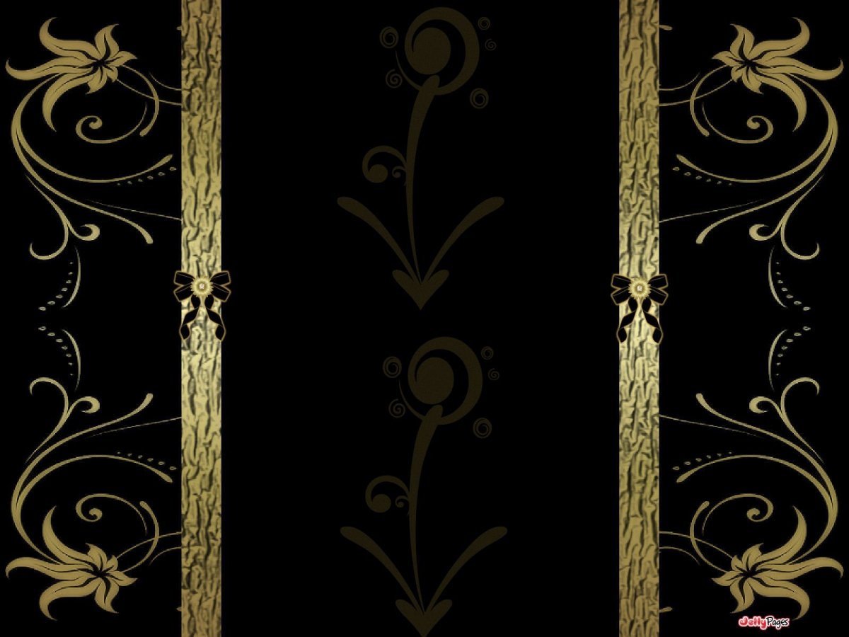 Вертикальный фон черный с золотом
