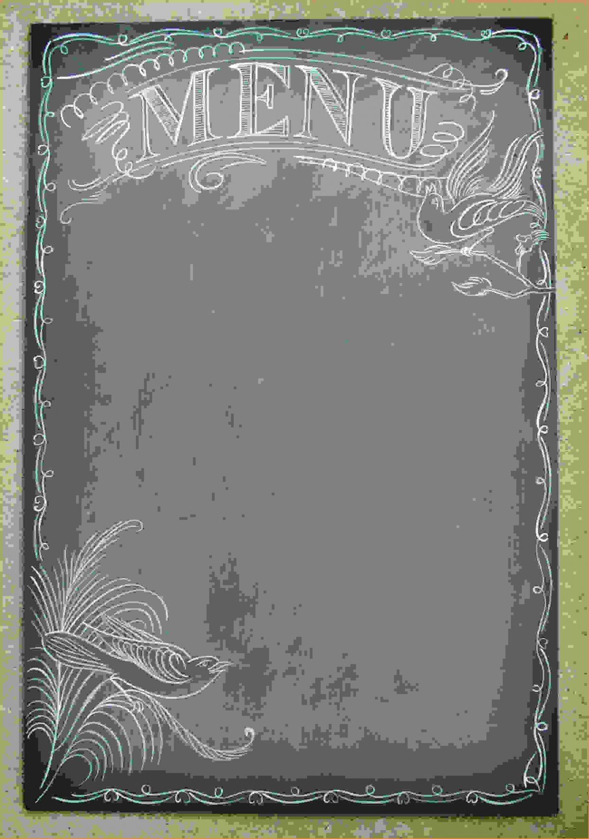 Рамки для меню кафе