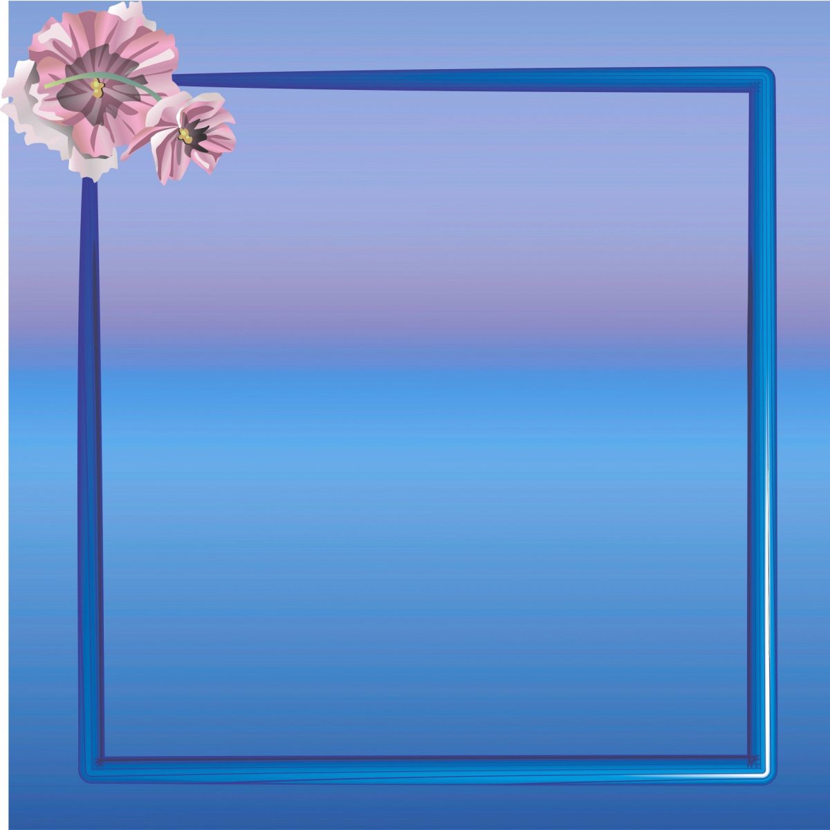 Рамка для портфолио голубая