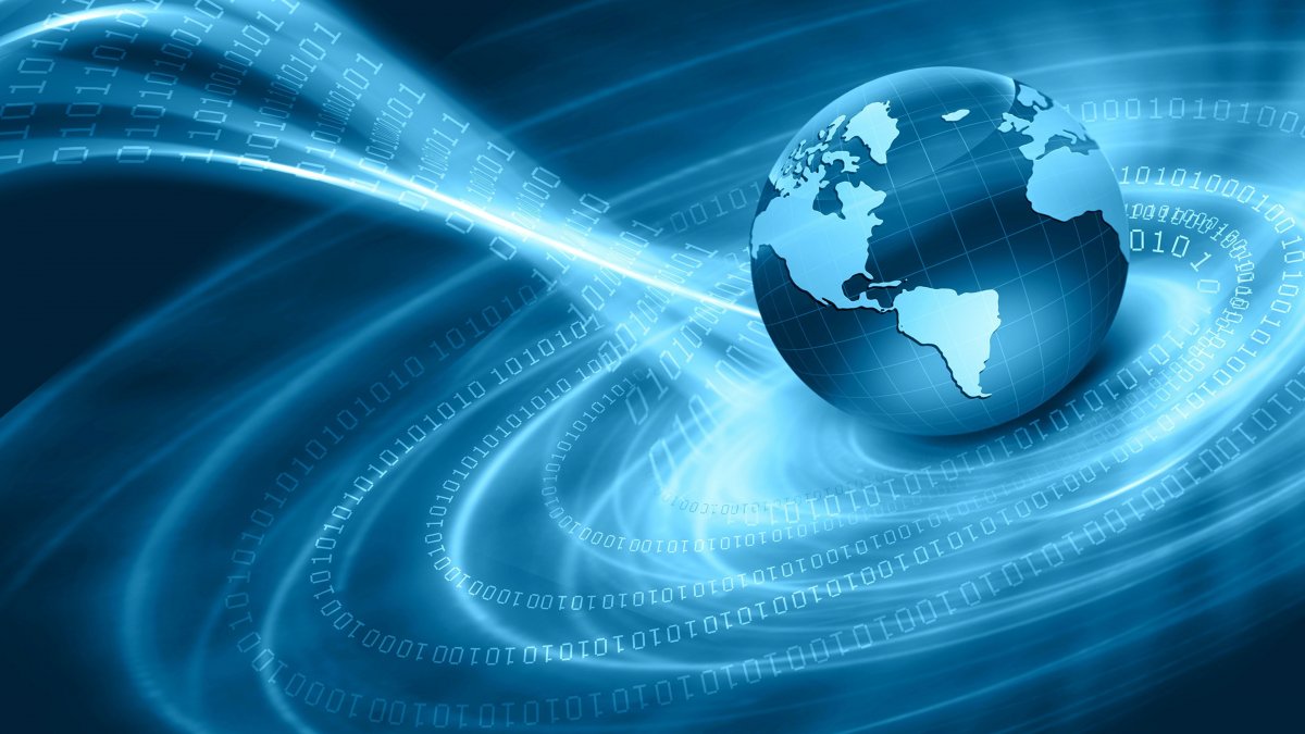 Земной шар на синем фоне