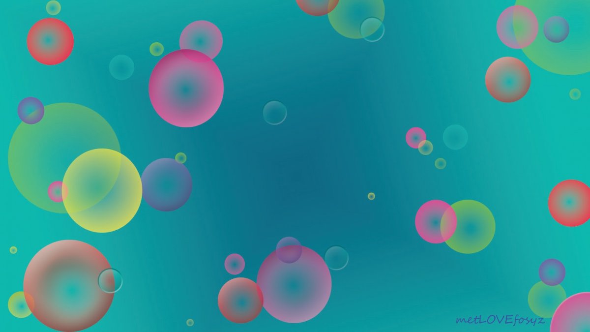 Пузыри на ярком фоне